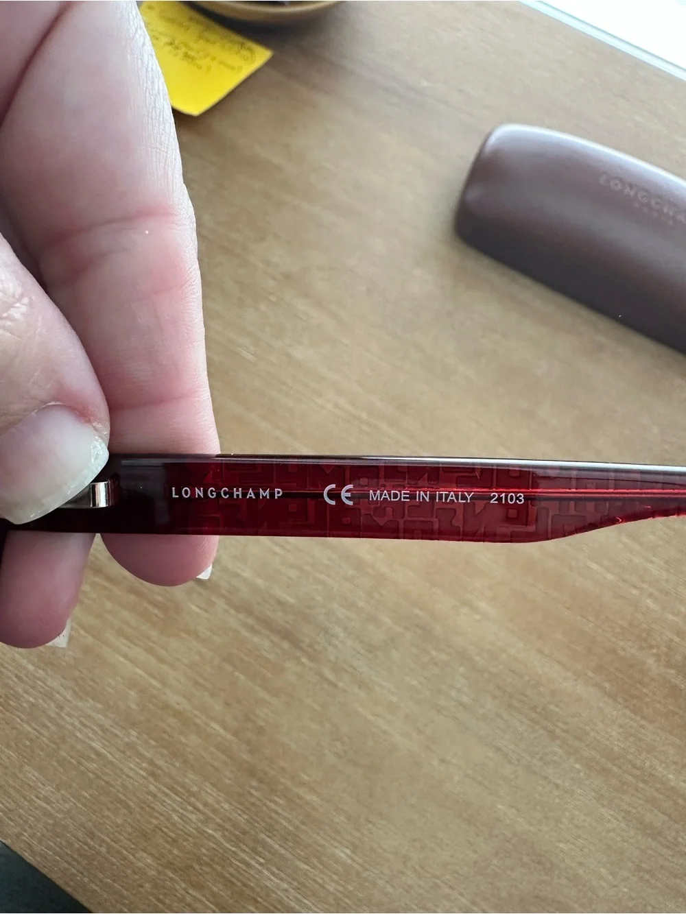Burgundy Red LONGCHAMP Eyeglass Frames